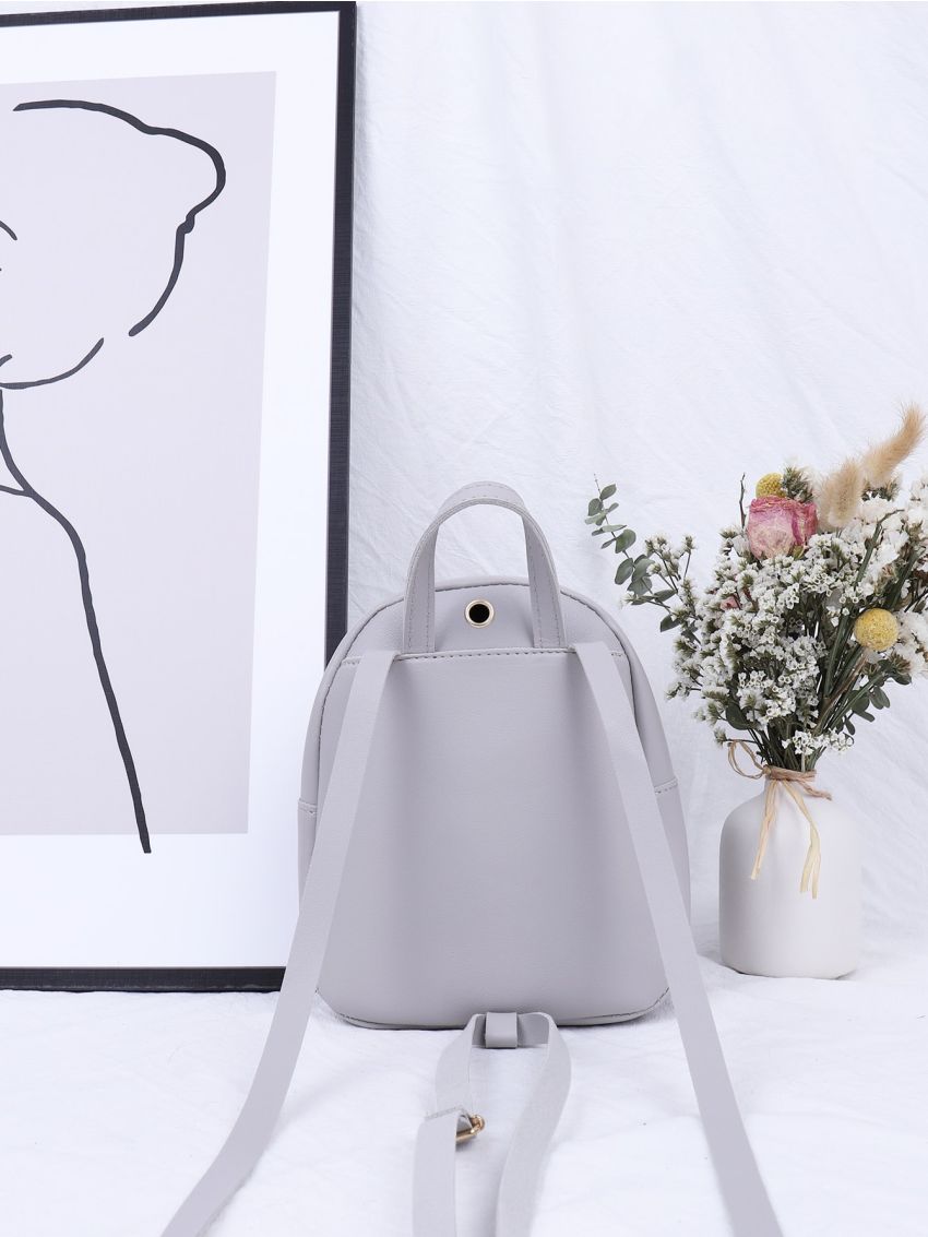 Metal Bow Decor Backpack