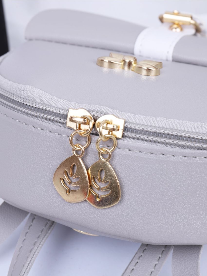 Metal Bow Decor Backpack