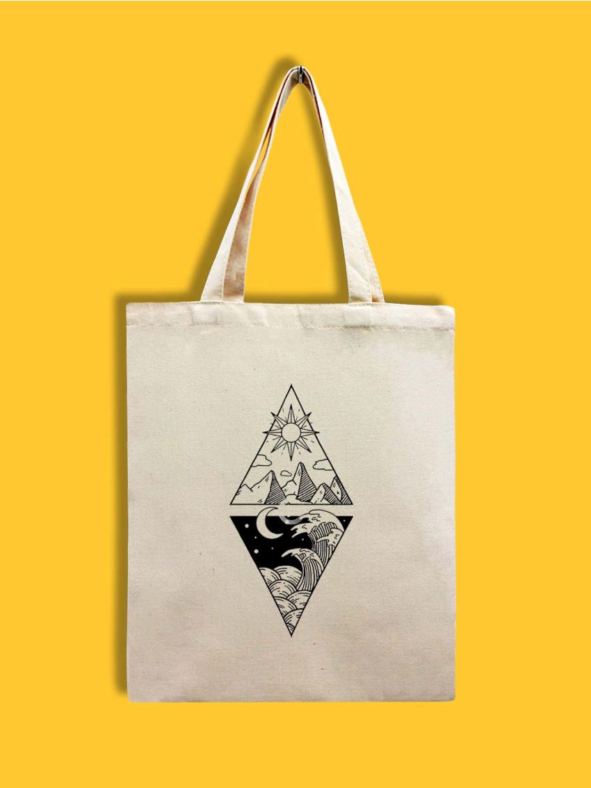 Sun & Moon Graphic Shopper Bag