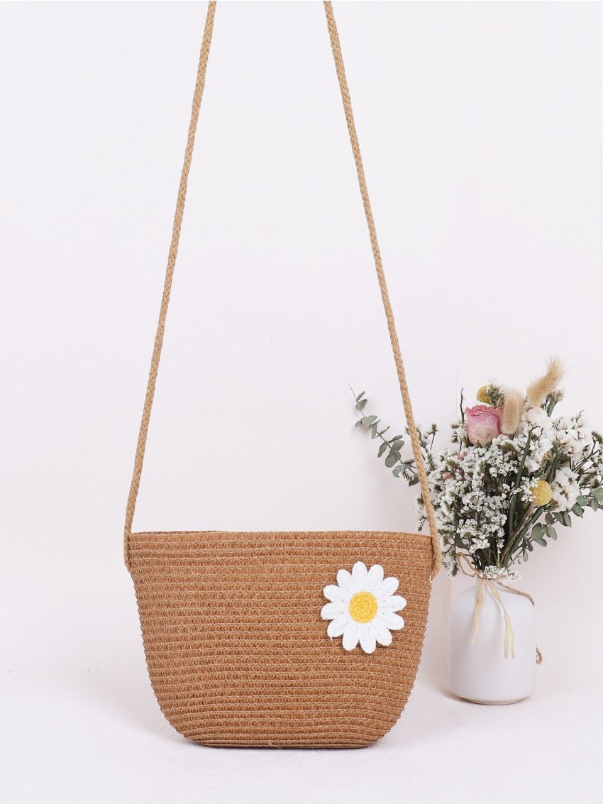 Floral Decor Straw Bag