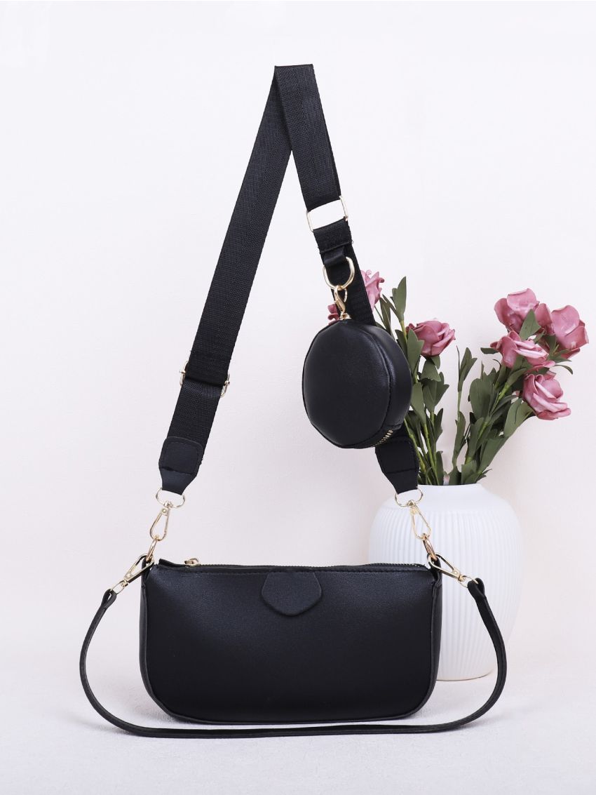 Minimalist Shoulder Bag With Purse