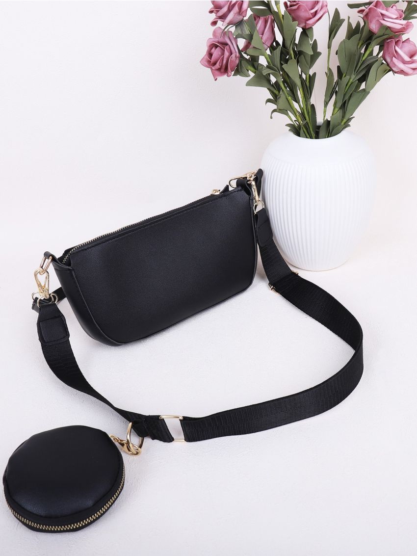 Minimalist Shoulder Bag With Purse