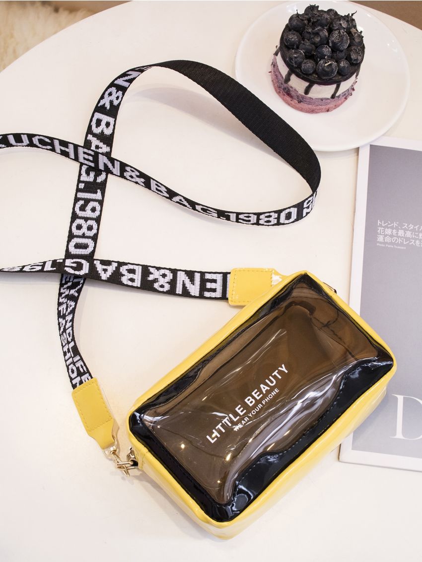 Mini Letter Graphic Crossbody Bag