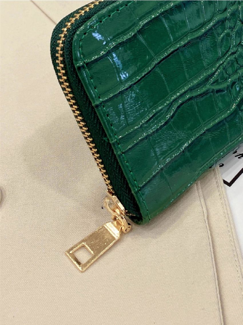 Croc Embossed Long Purse