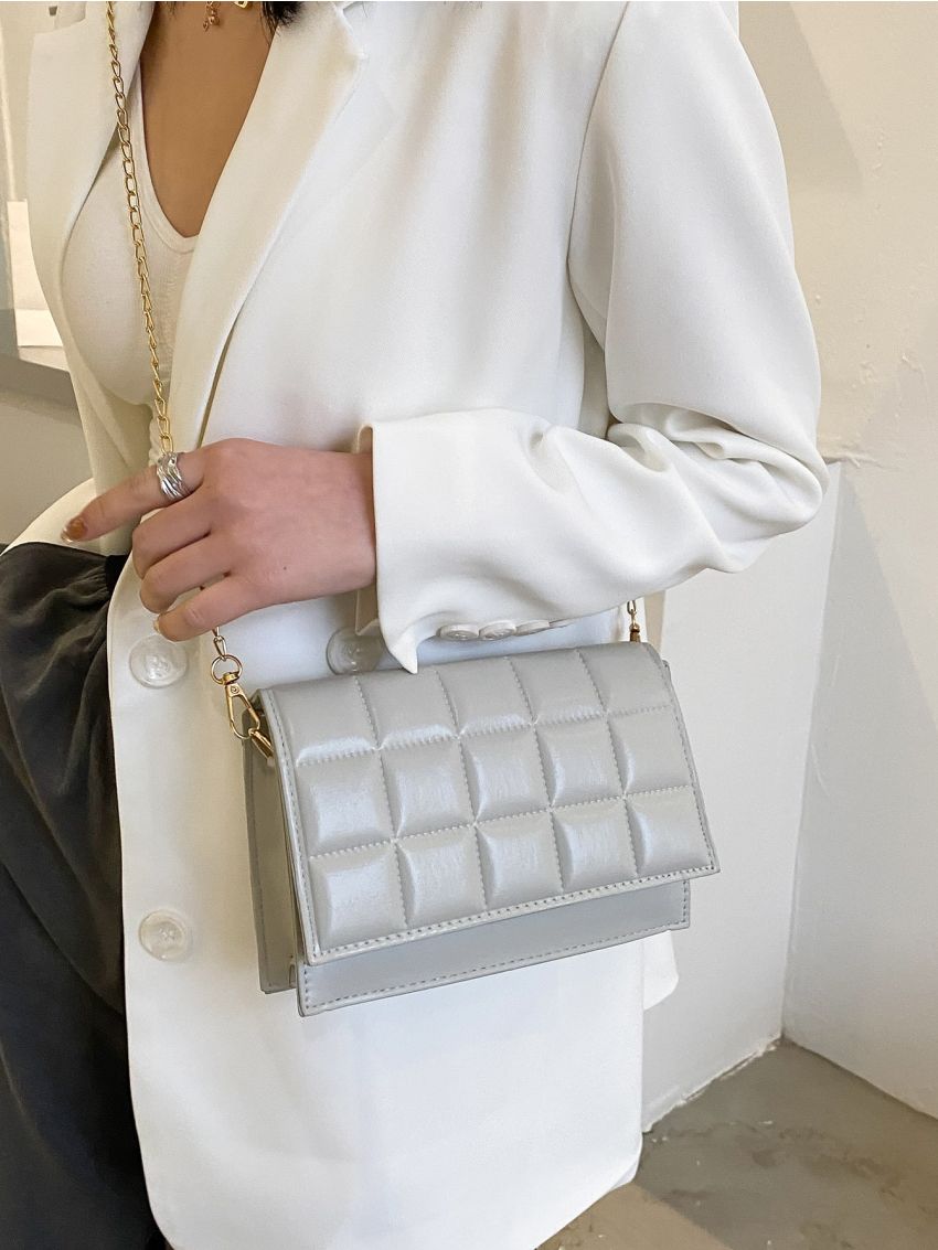 Mini Quilted Flap Chain Crossbody Bag