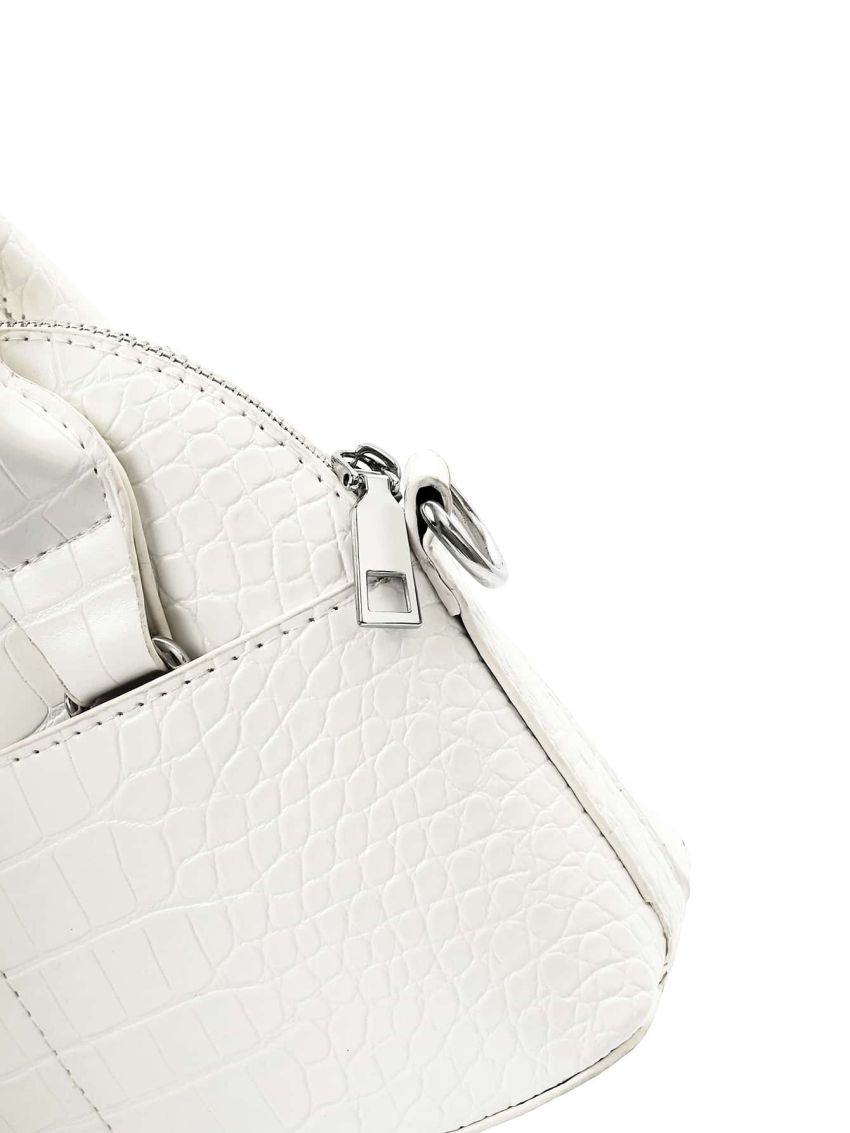 Mini Croc Embossed Satchel Bag