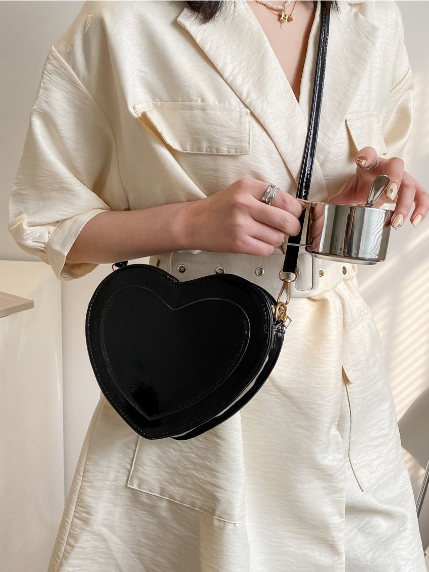 Mini Heart Design Crossbody Bag