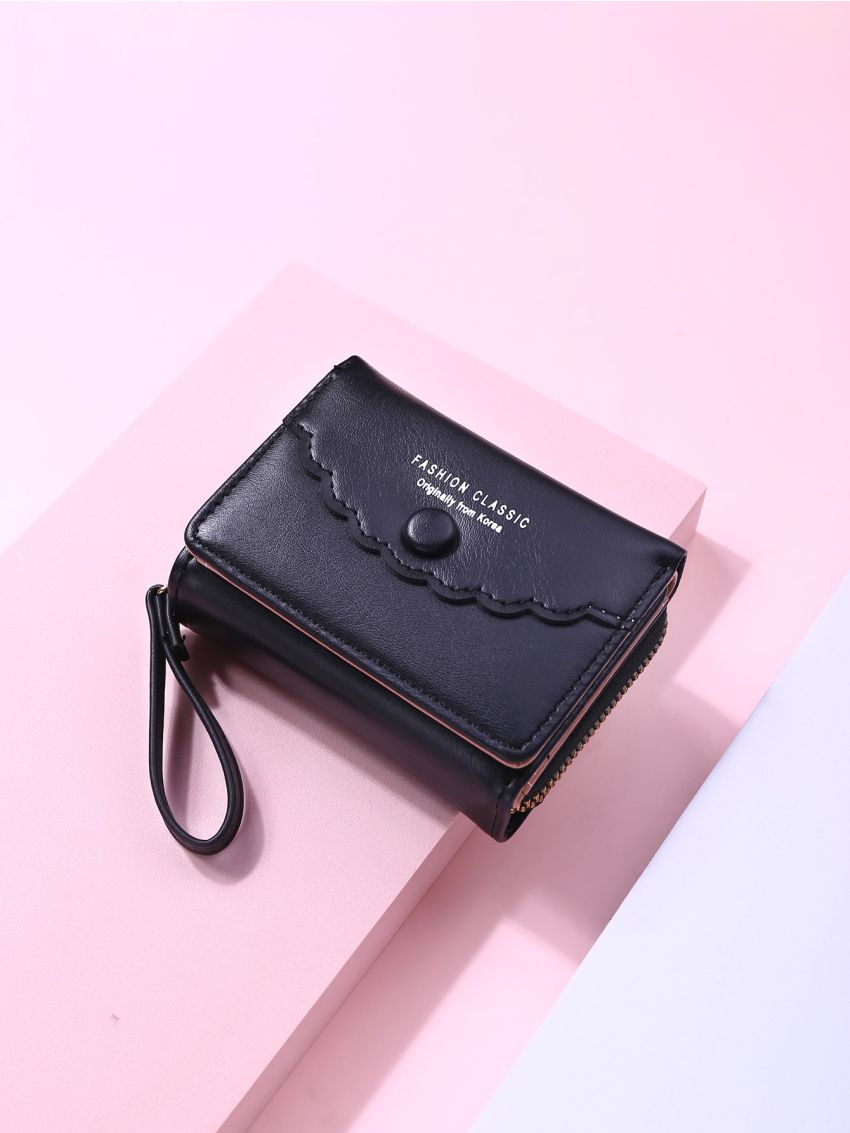 Scallop Trim Fold Over Purse