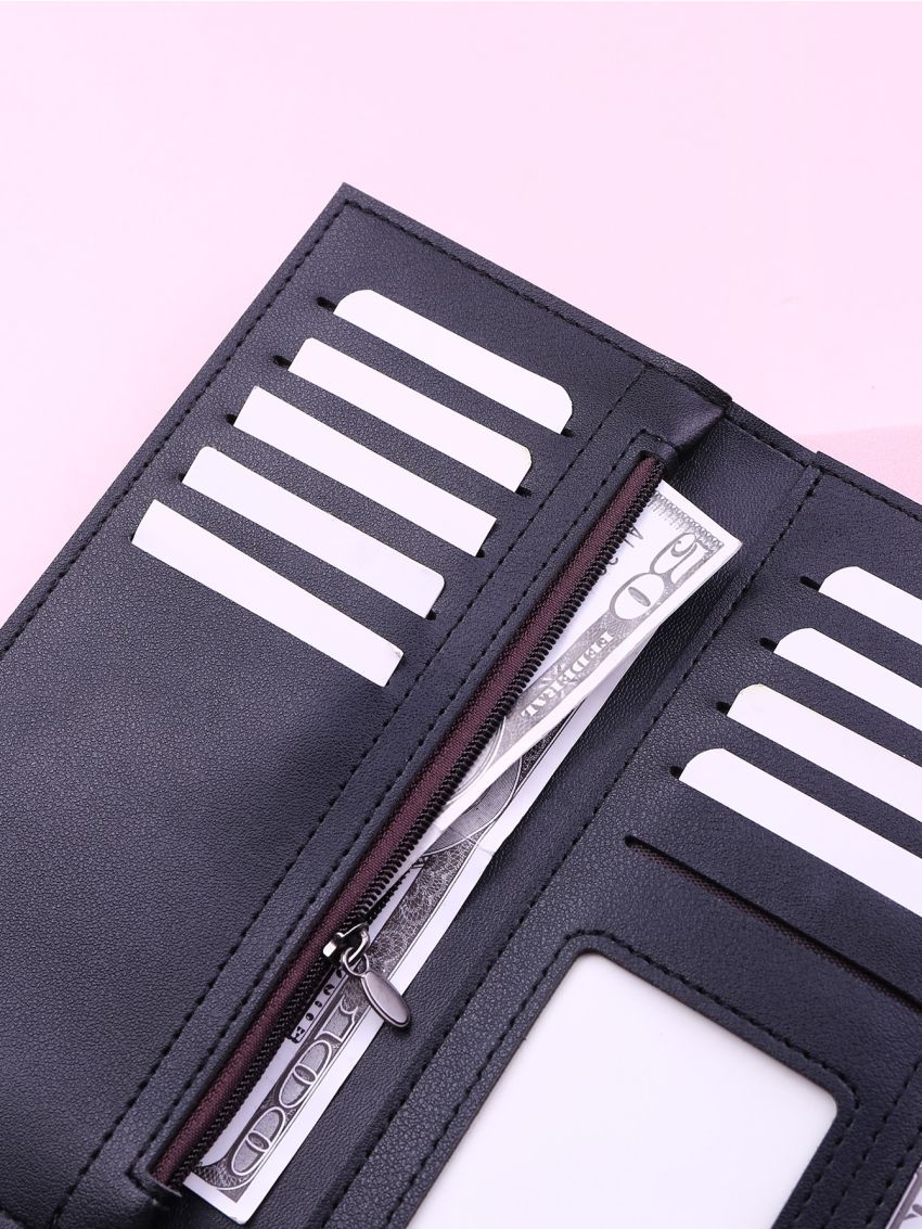 Metal Fox Detail Long Wallet