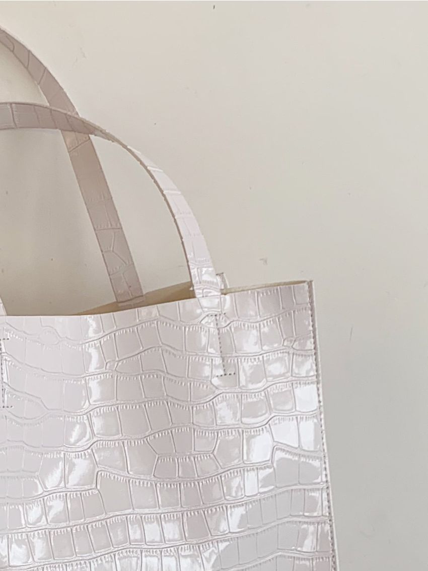 Croc Embossed Tote Bag