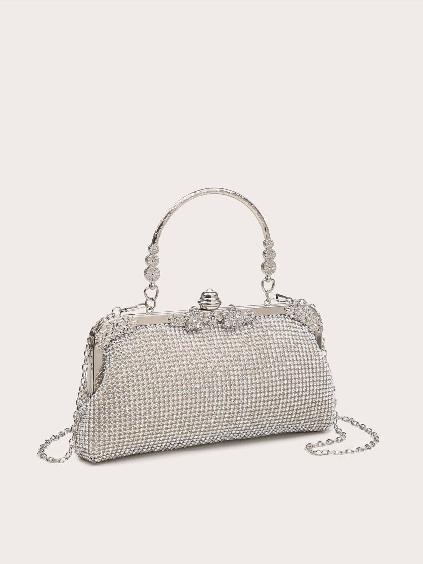 Allover Rhinestone Decor Evening Bag