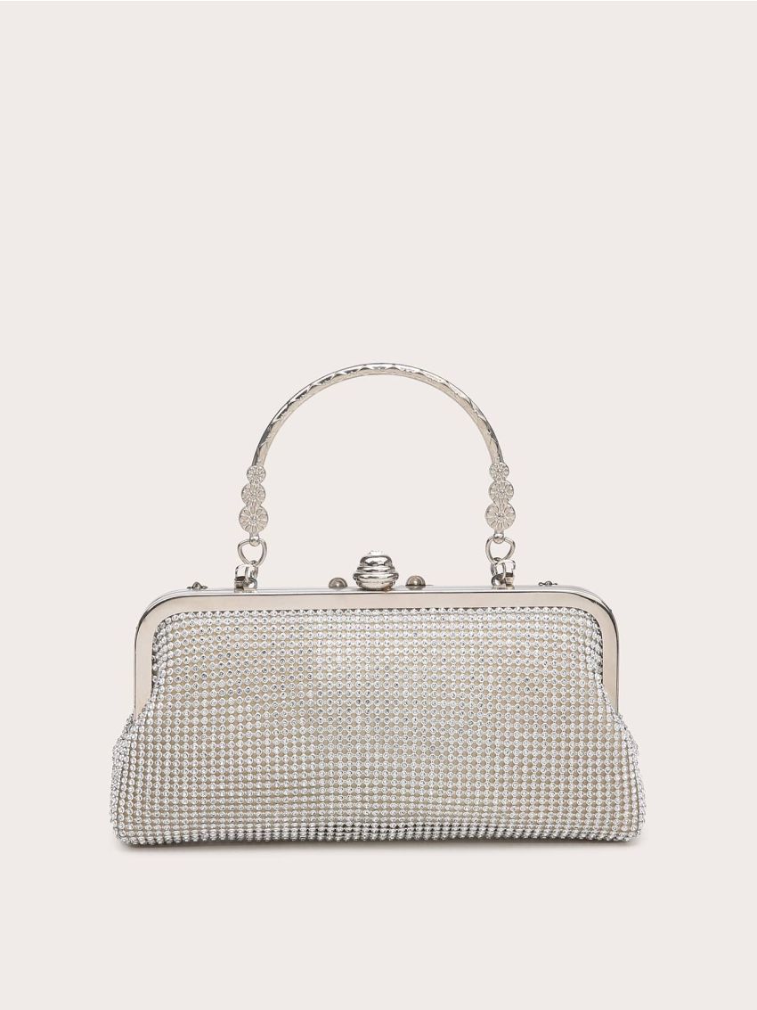 Allover Rhinestone Decor Evening Bag