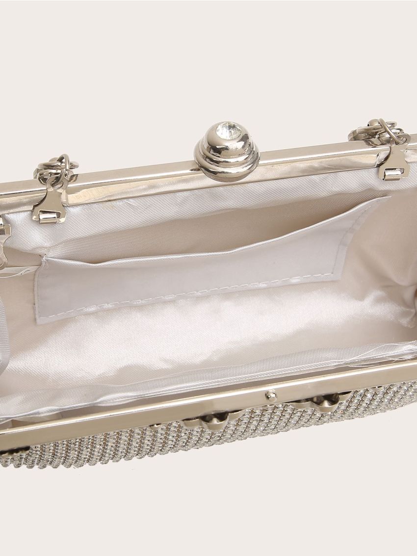 Allover Rhinestone Decor Evening Bag