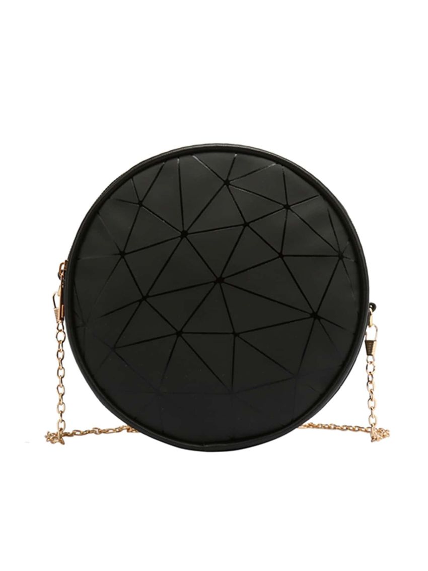 Geometric Graphic Chain Circle Bag