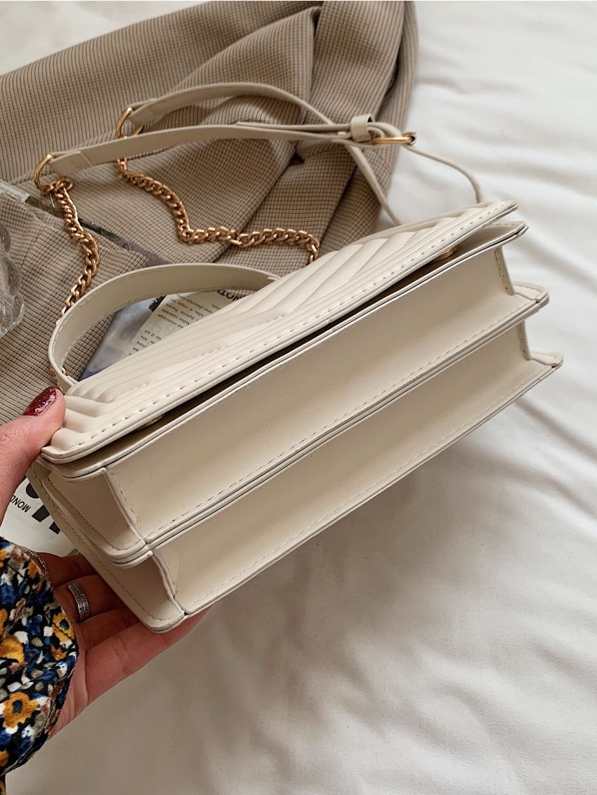 Top Handle Chevron Satchel Bag