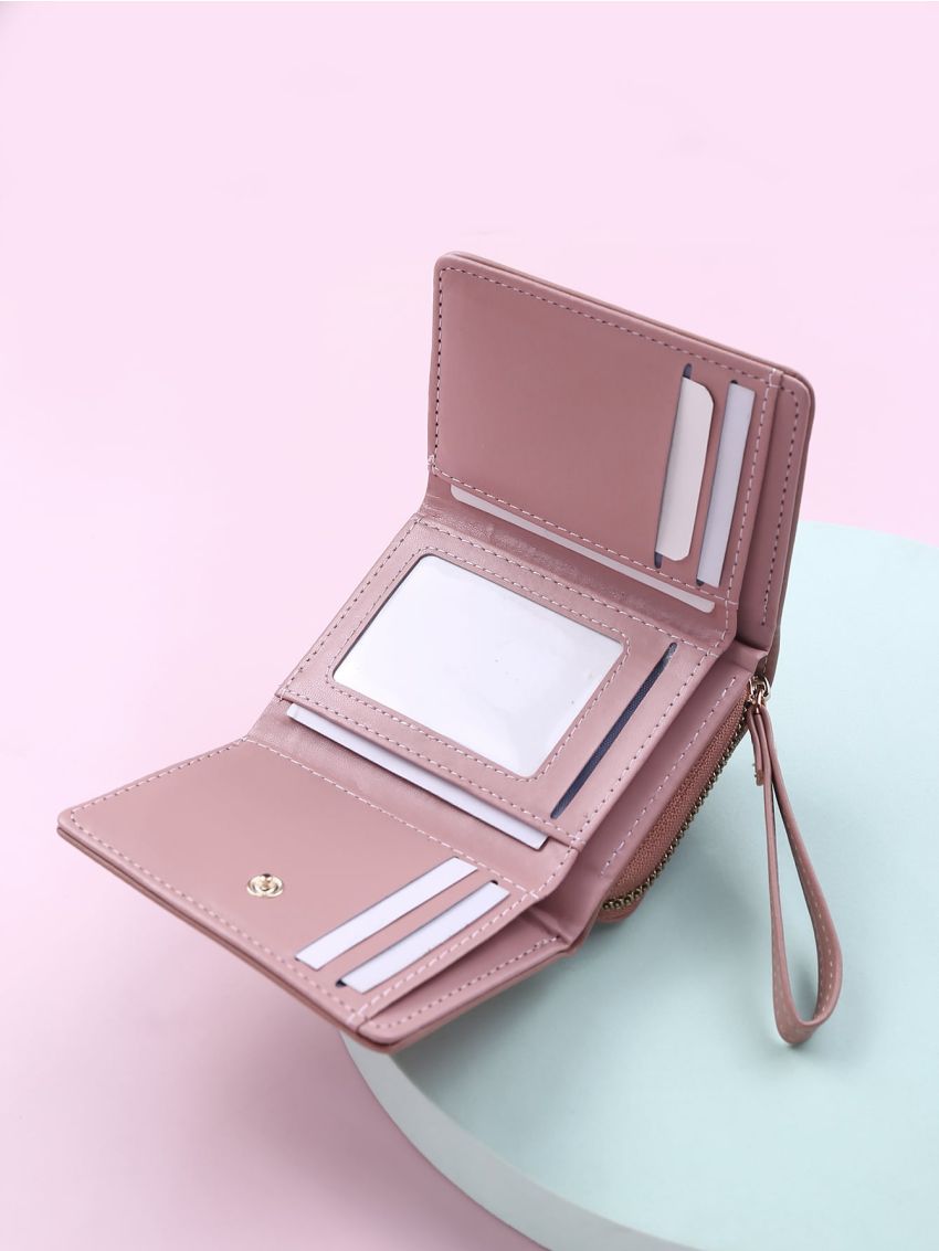 Letter Graphic Tri-fold Small Purse