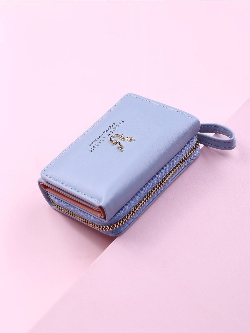 Letter Graphic Tri-fold Small Purse