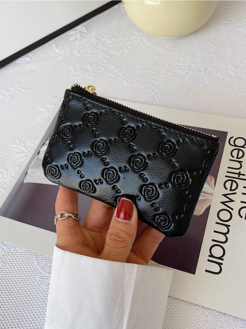 Minimalist Floral Embossed Wallets