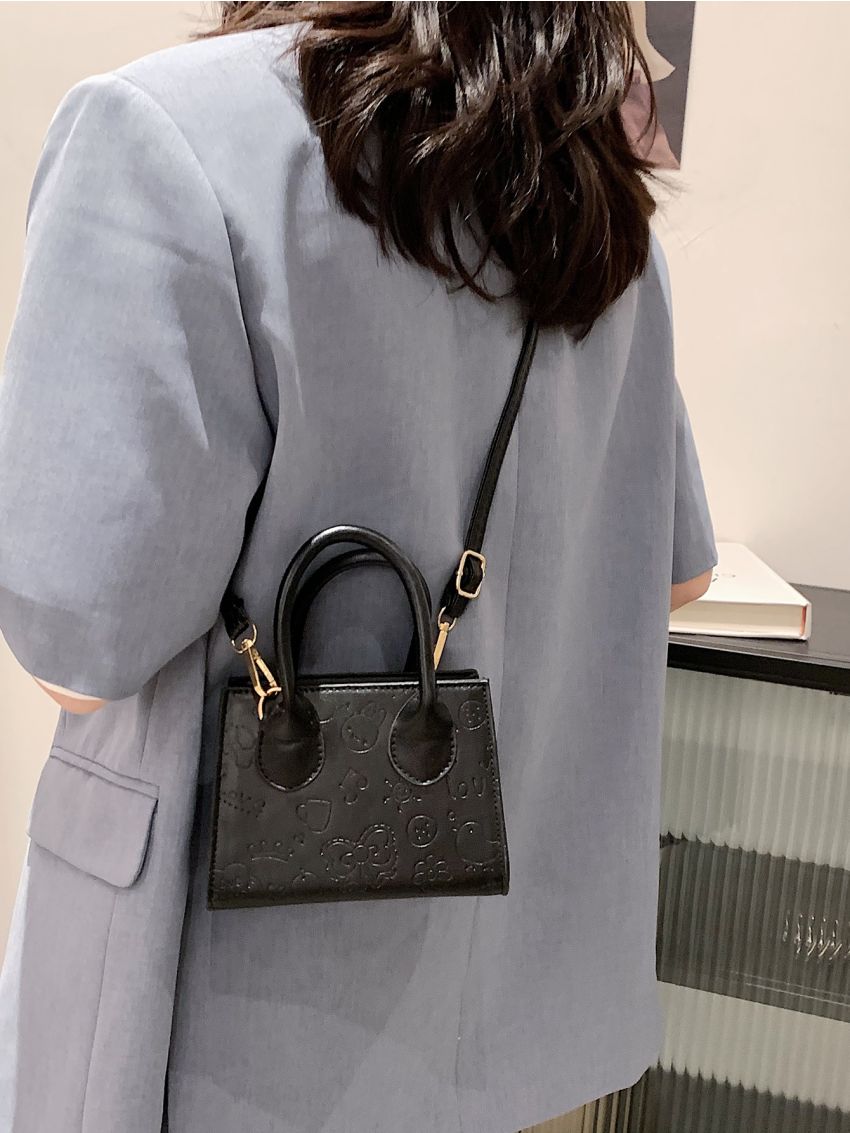 Mini Cartoon Embossed Satchel Bag