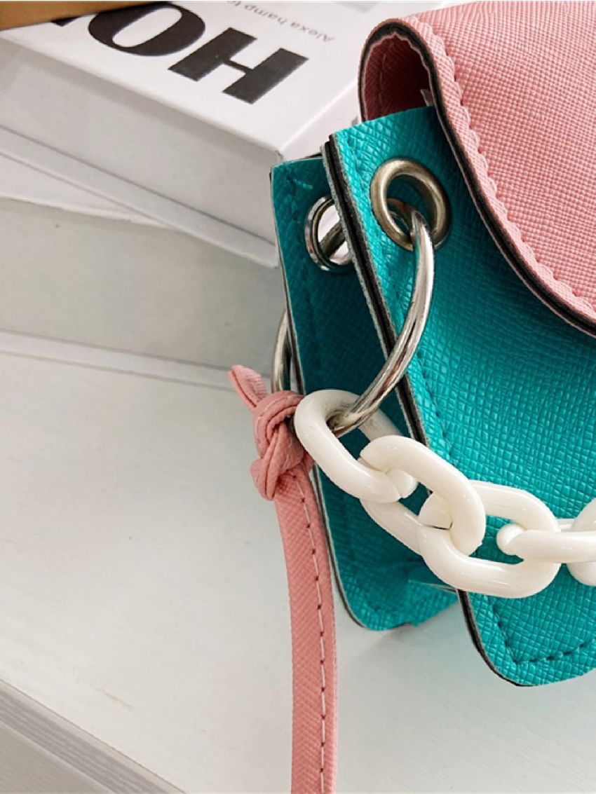 Mini Two Tone Satchel Bag