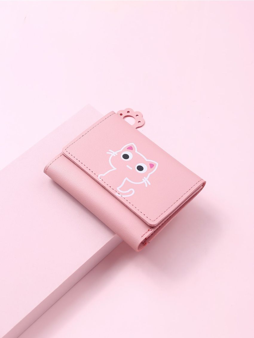 Cartoon Graphic Fold Over Purse