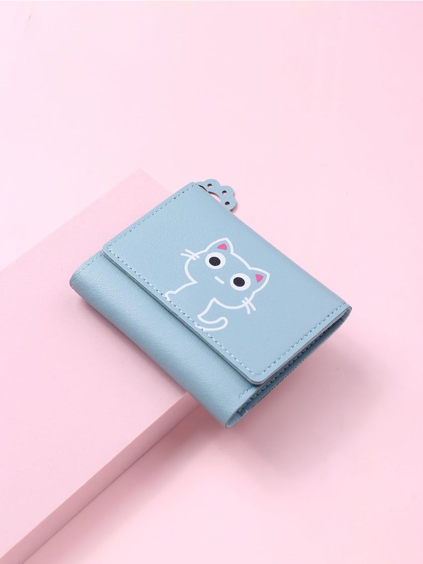 Cartoon Graphic Fold Over Purse