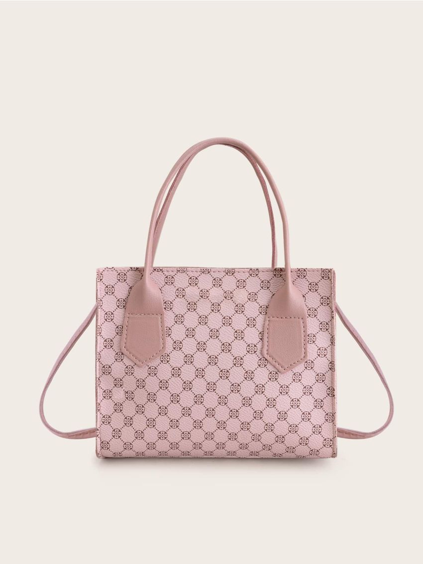 Mini Geometric Graphic Satchel Bag