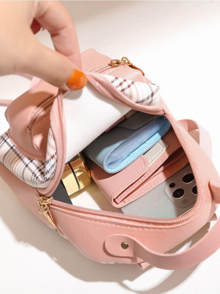 Mini Colorblock Geo Graphic Backpack