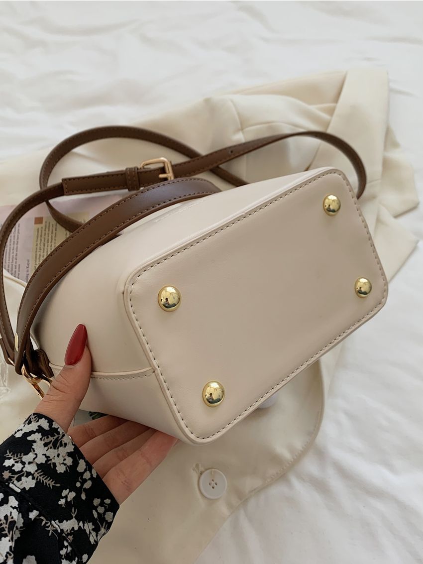 Mini Letter Embossed Bucket Bag