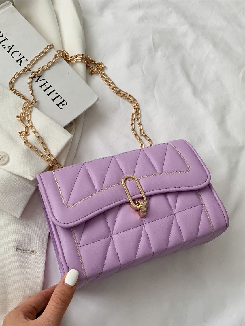 Mini Stitch Detail Chain Shoulder Bag