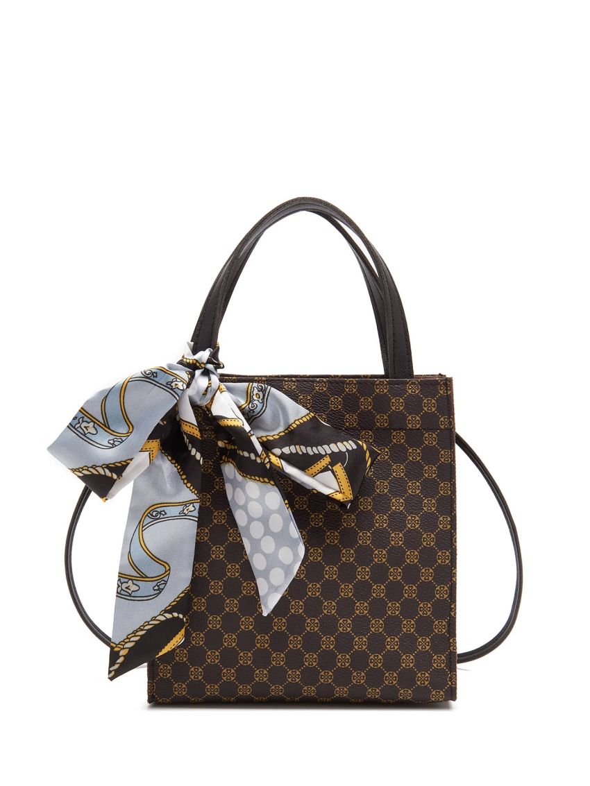 Mini Twilly Scarf Decor Geometric Graphic Satchel Bag