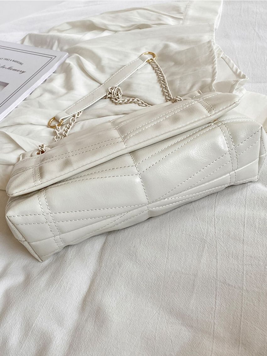 Minimalist Quilted Chain Shoulder Bag
