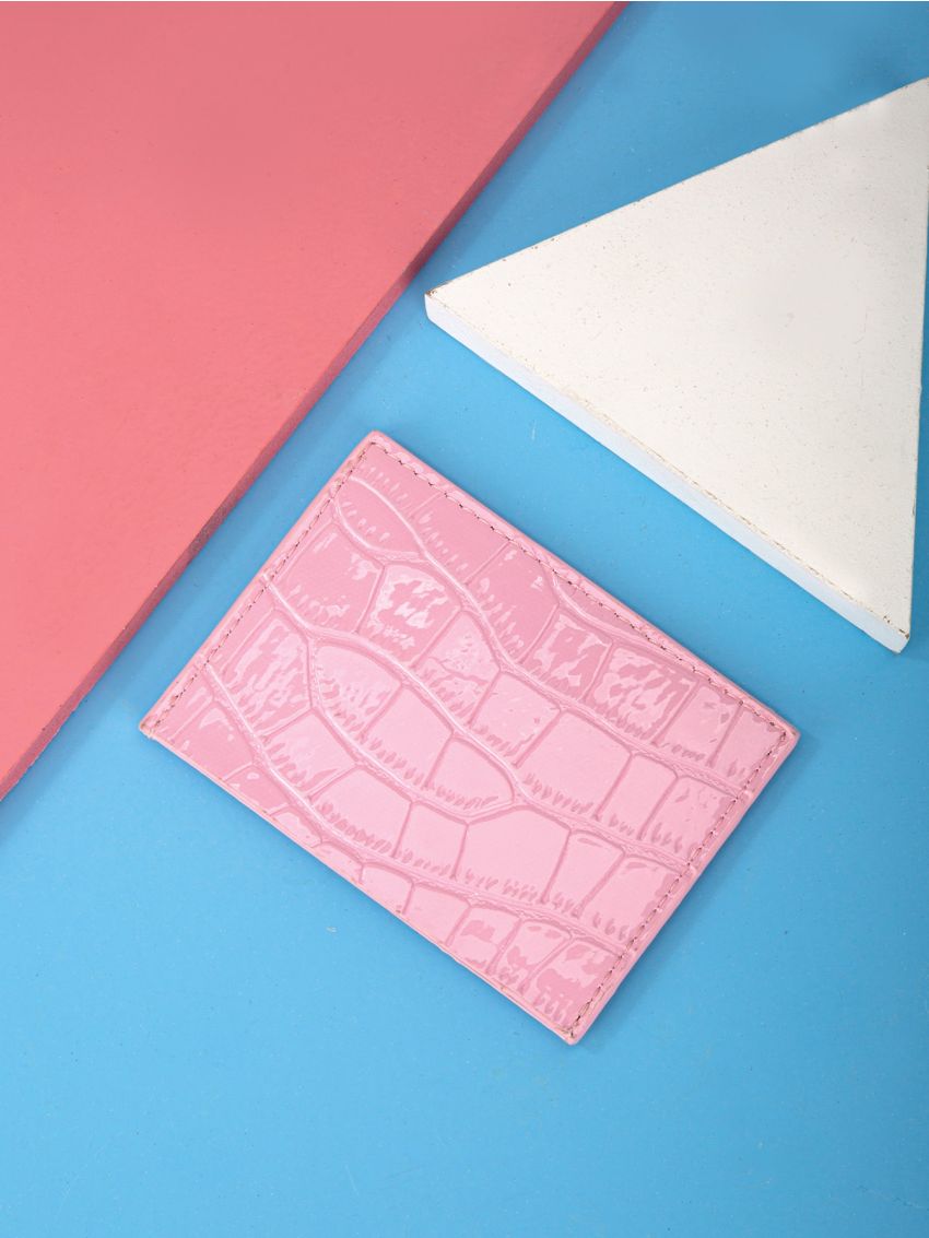Croc Embossed Card Holder