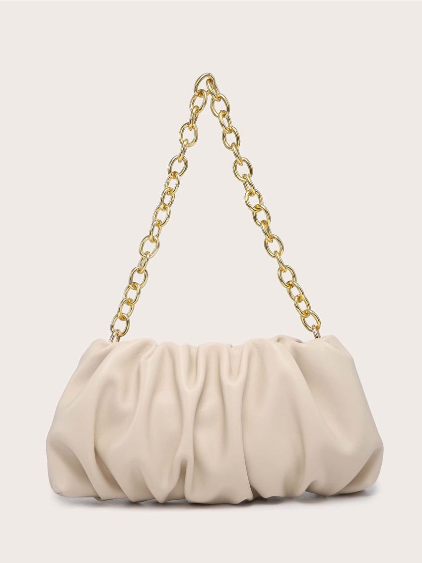 Ruched Chain Bag