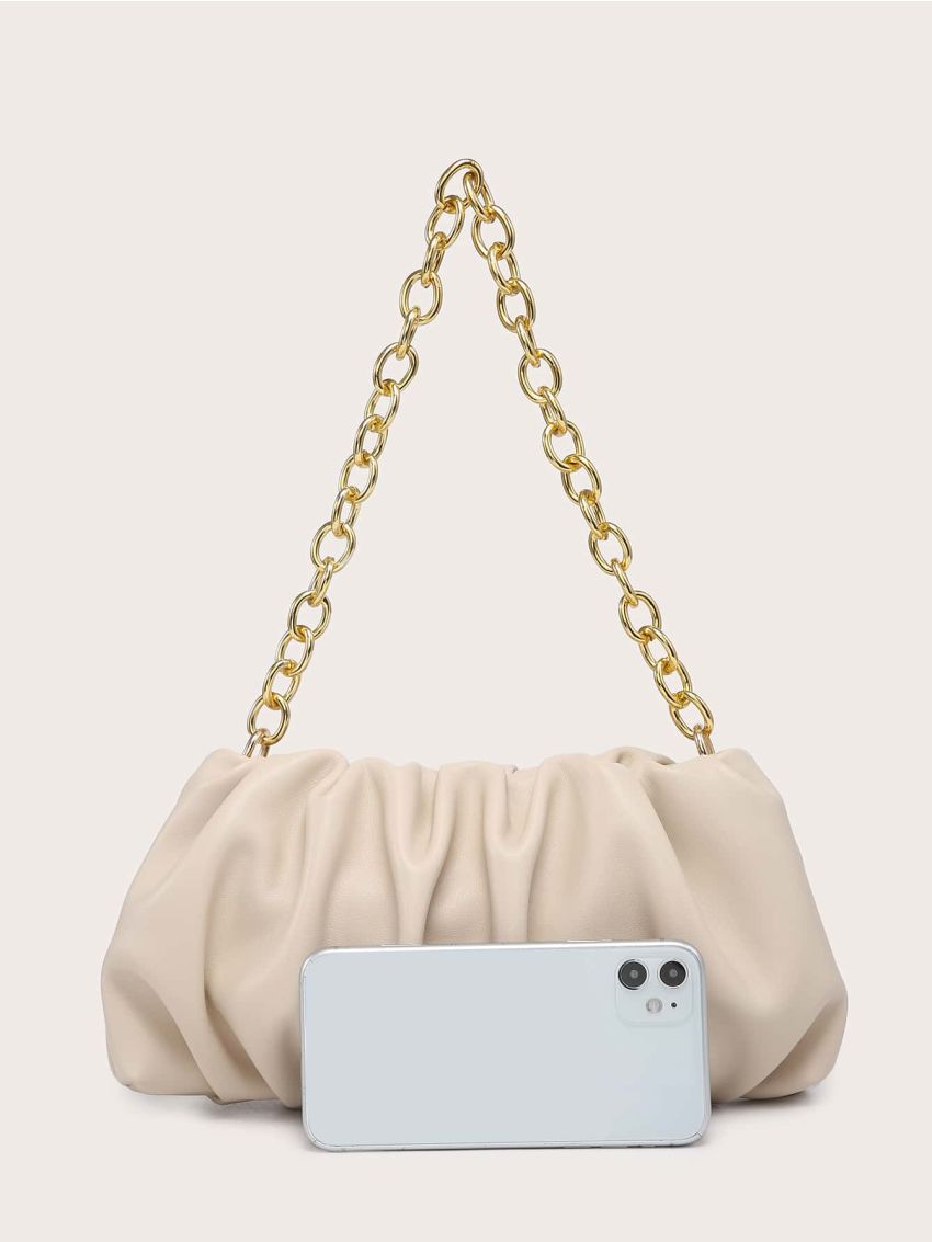 Ruched Chain Bag