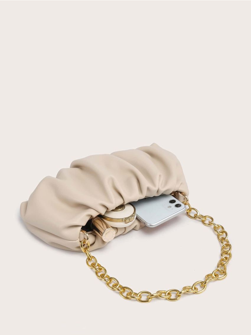 Ruched Chain Bag