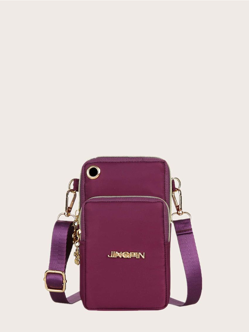 Metal Letter Decor Phone Bag