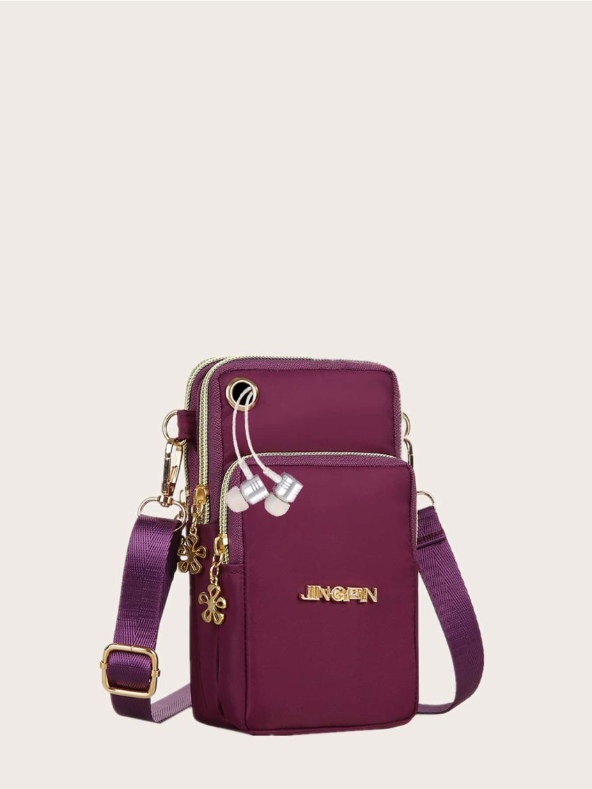 Metal Letter Decor Phone Bag