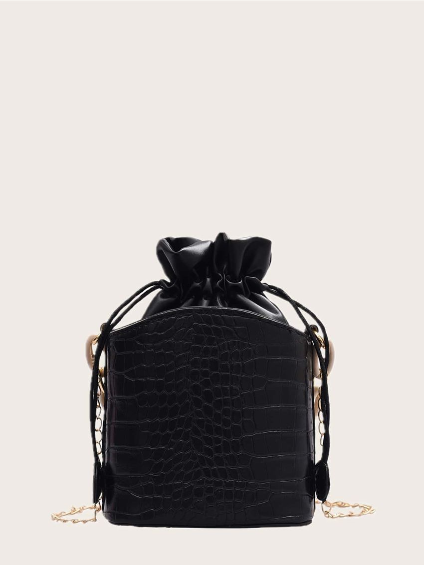 Crocodile Chain Bucket Bag