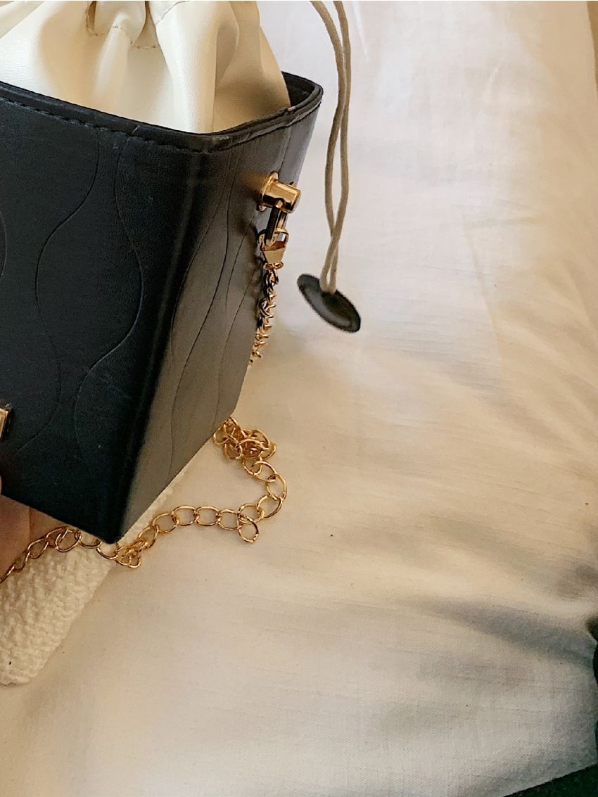 Mini Drawstring Decor Bucket Bag