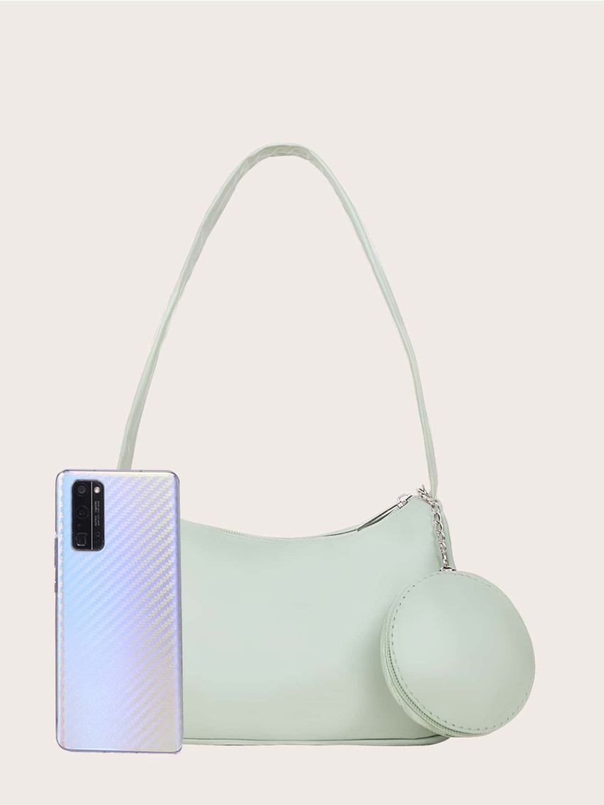 Minimalist Baguette Bag With Coin Case
