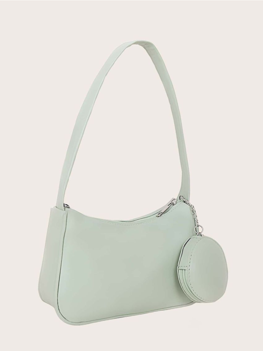 Minimalist Baguette Bag With Coin Case