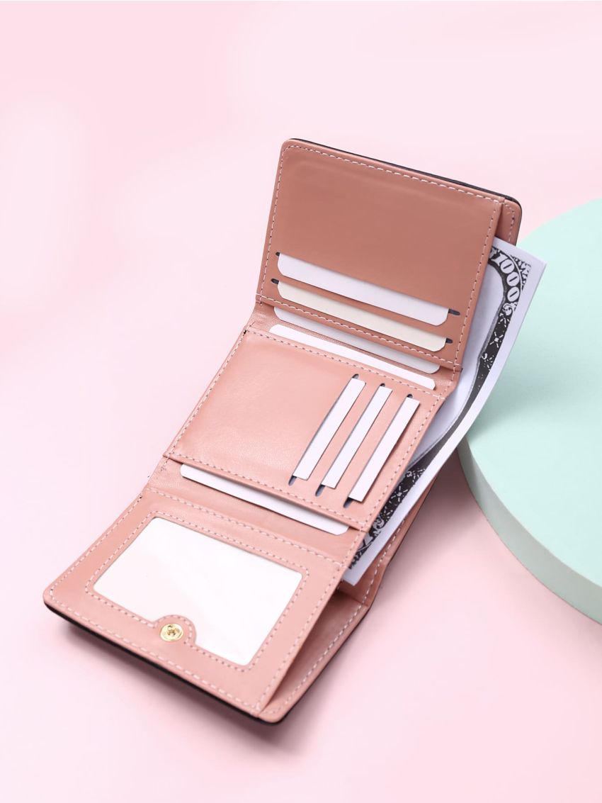 Letter Graphic Cartoon Decor Small Wallet