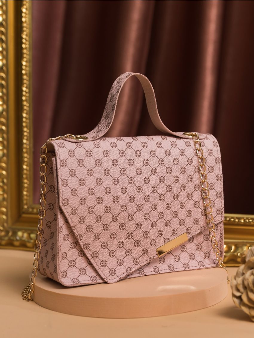 Mini Geometric Graphic Flap Chain Bag