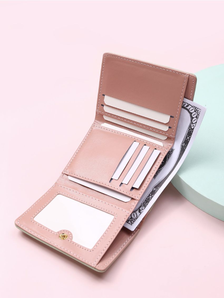 Letter Graphic Cartoon Decor Small Wallet