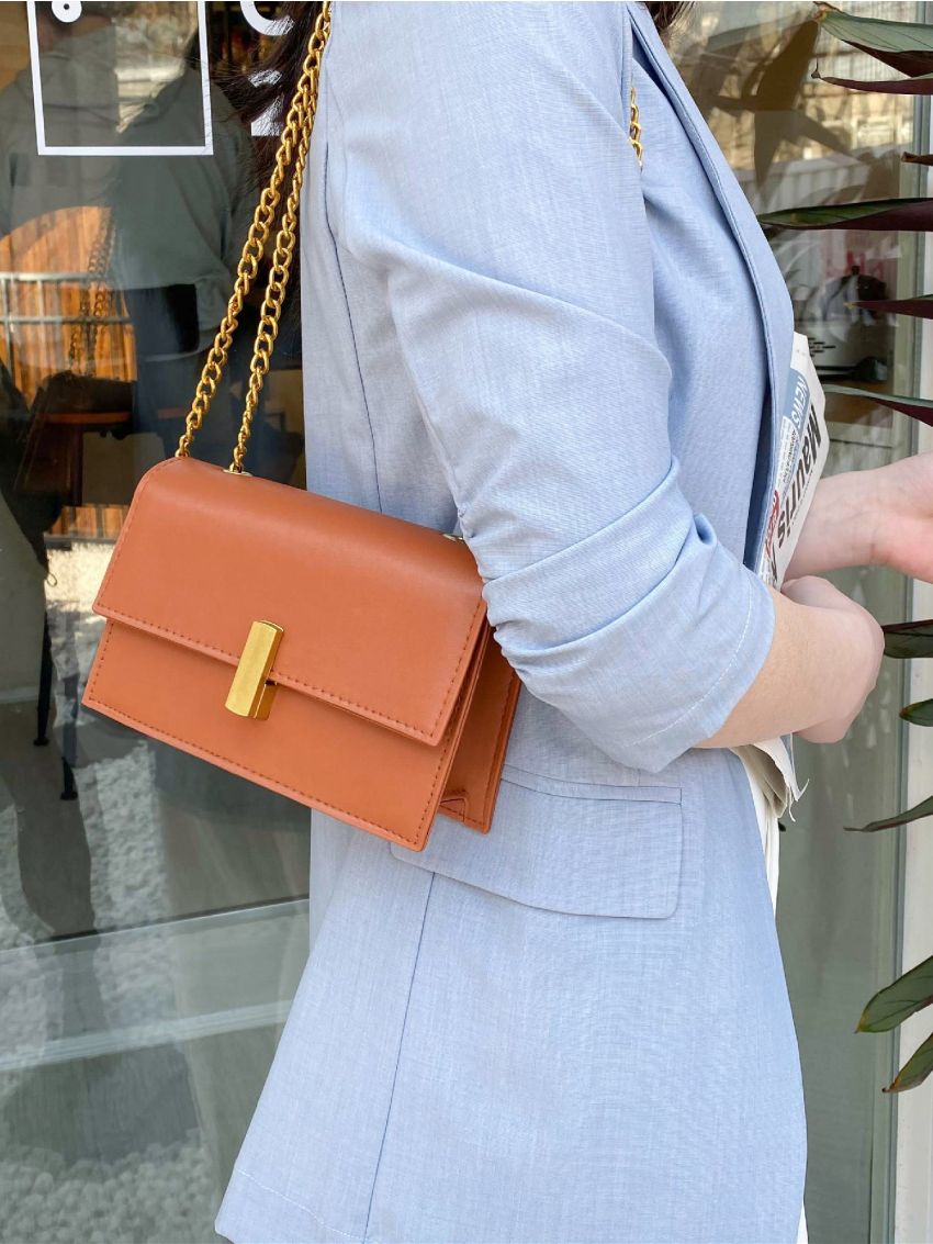 Mini Minimalist Chain Baguette Bag