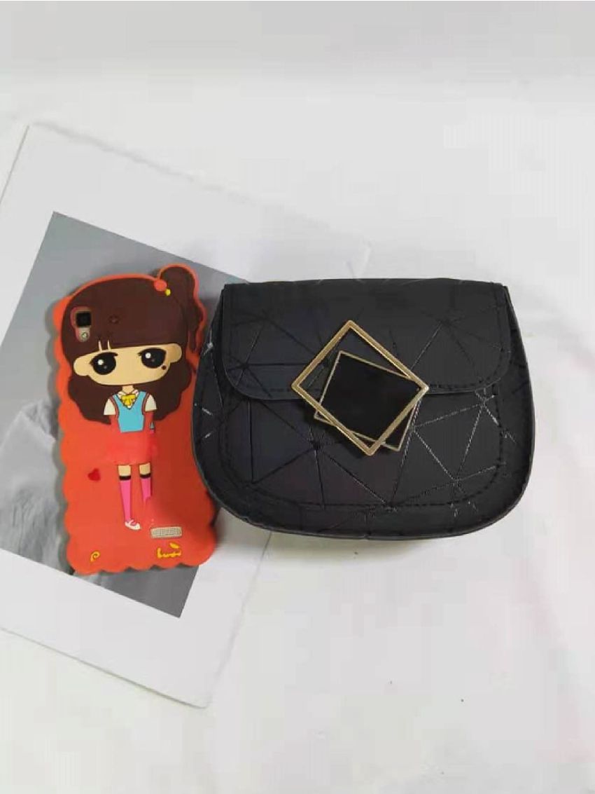 Mini Geometric Graphic Saddle Bag