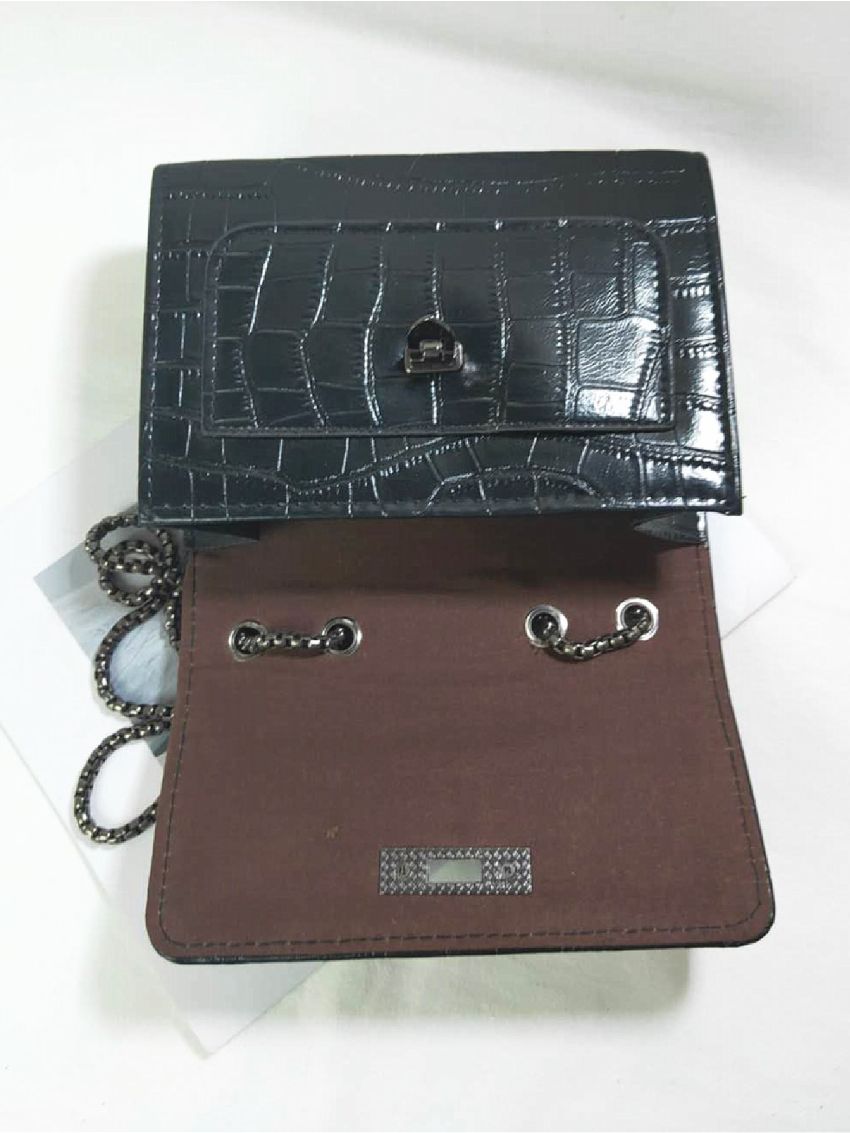Mini Croc Embossed Flap Crossbody Bag