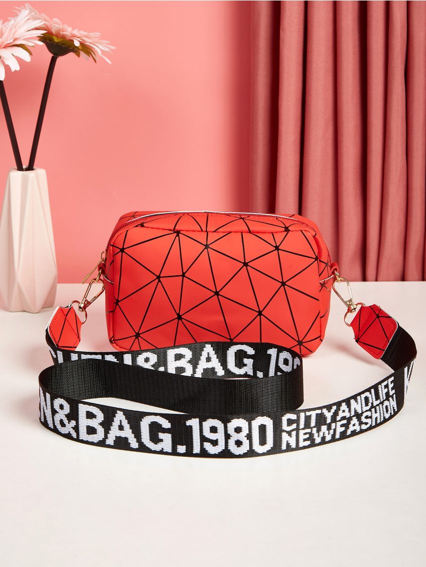 Mini Geo Pattern Crossbody Bag