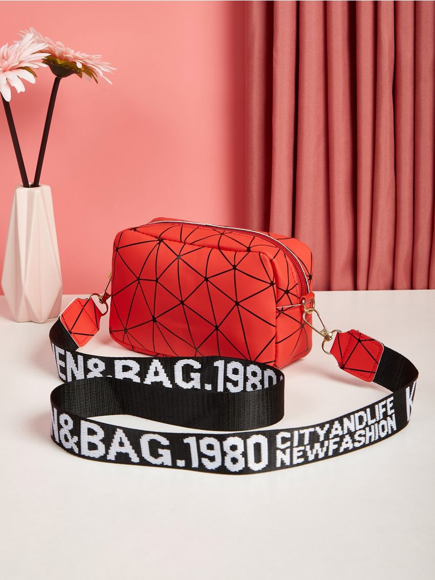 Mini Geo Pattern Crossbody Bag